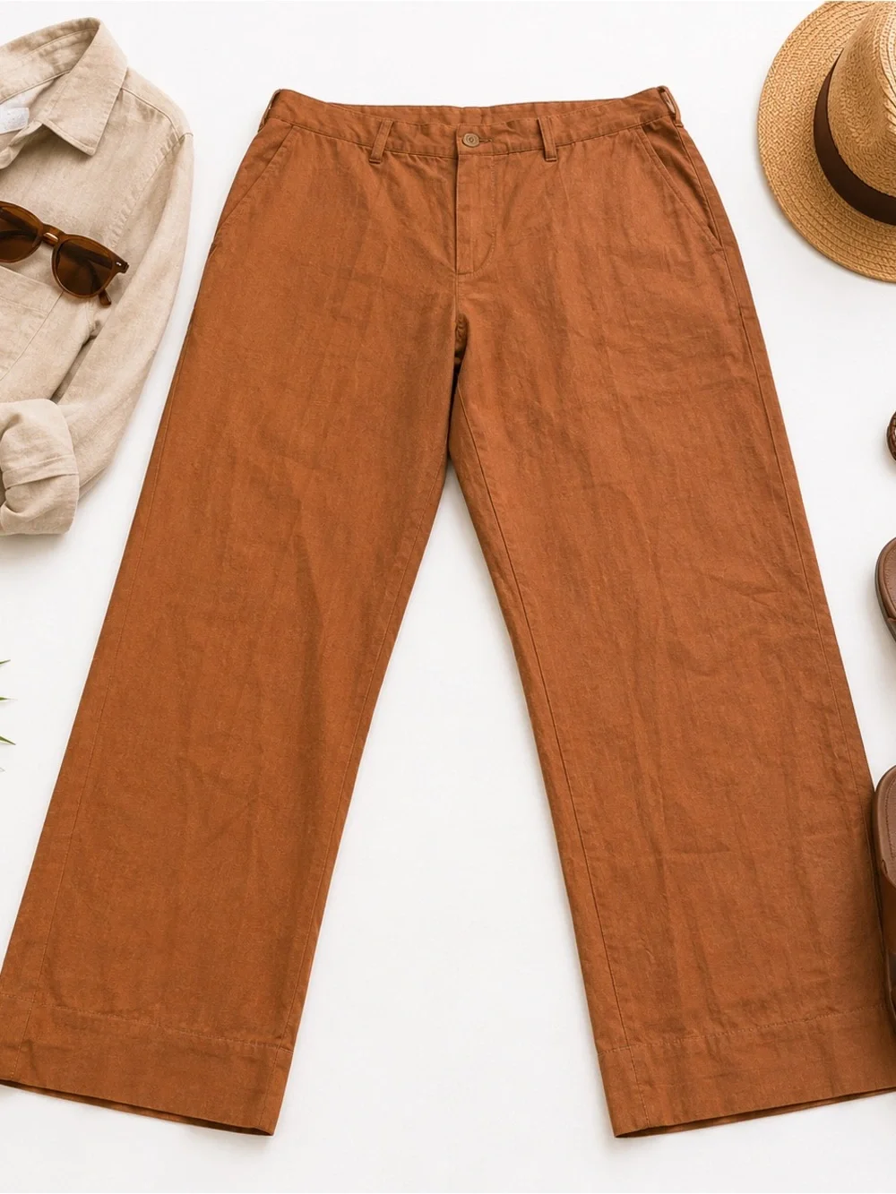 Bills Khakis Orange Cotton Chino Pants Mens 38 USA Made Coastal Preppy Style EUC